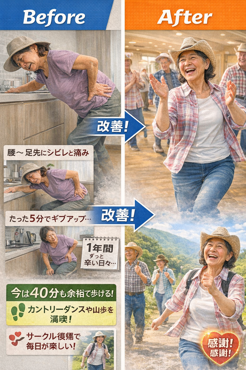 脊柱管狭窄症改善の声